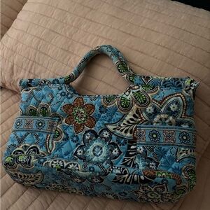 Vera Bradley Blue and Green Paisley Tote